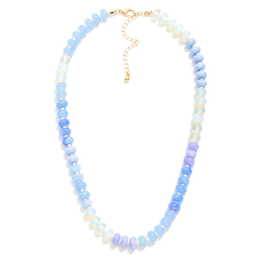 Ocean Blue Beaded Necklace