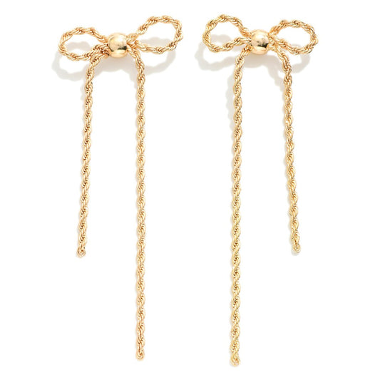 Gold Bow Earrings