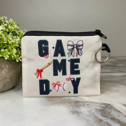 Baseball Game Day Coin Pouch