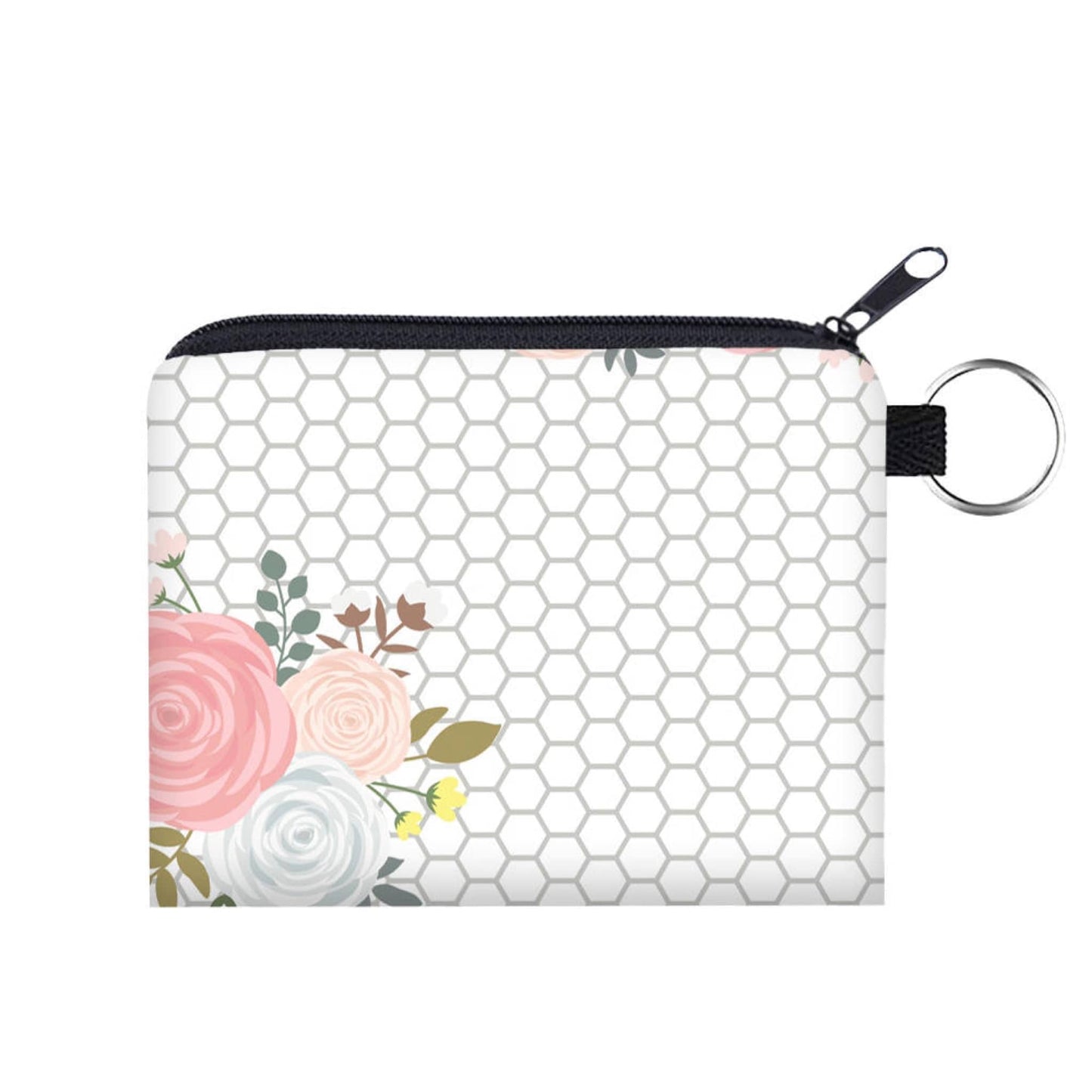 Floral Honeycomb Coin Pouch