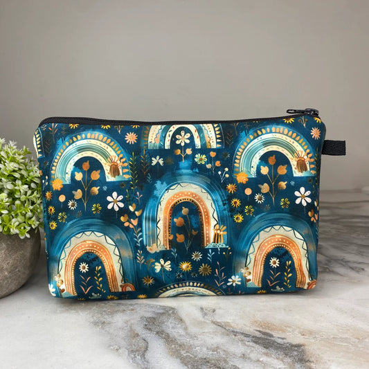 Blue Bronze Rainbow Pouch