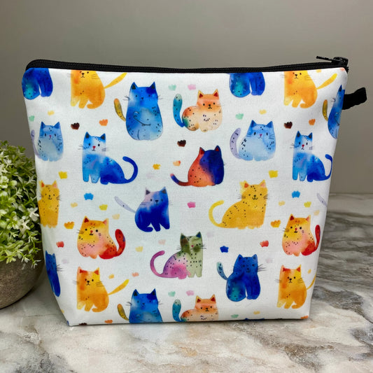 Watercolor Cats XL Pouch
