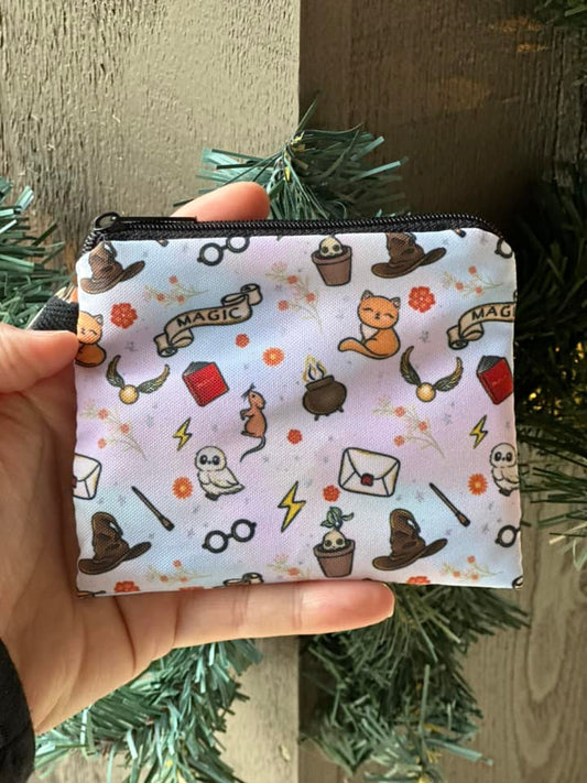 Wizard Watercolor Coin Pouch