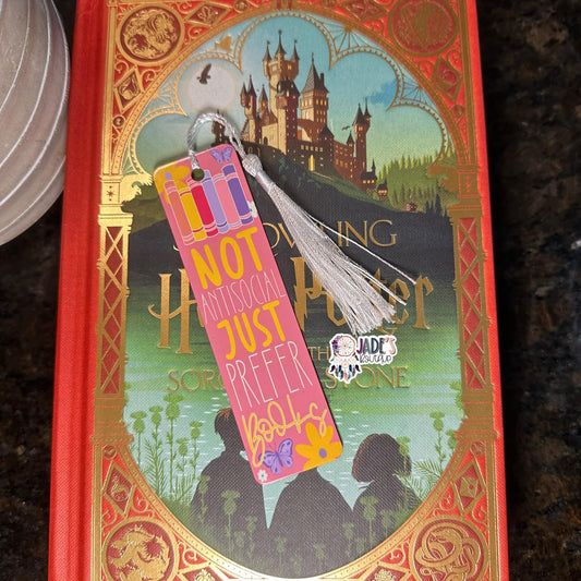 Not Antisocial Just Prefer Books Bookmark