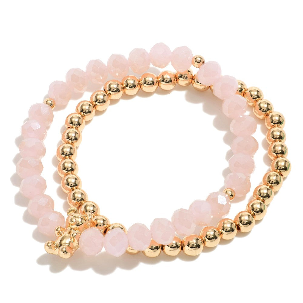 Bear Bracelet Set - Pink