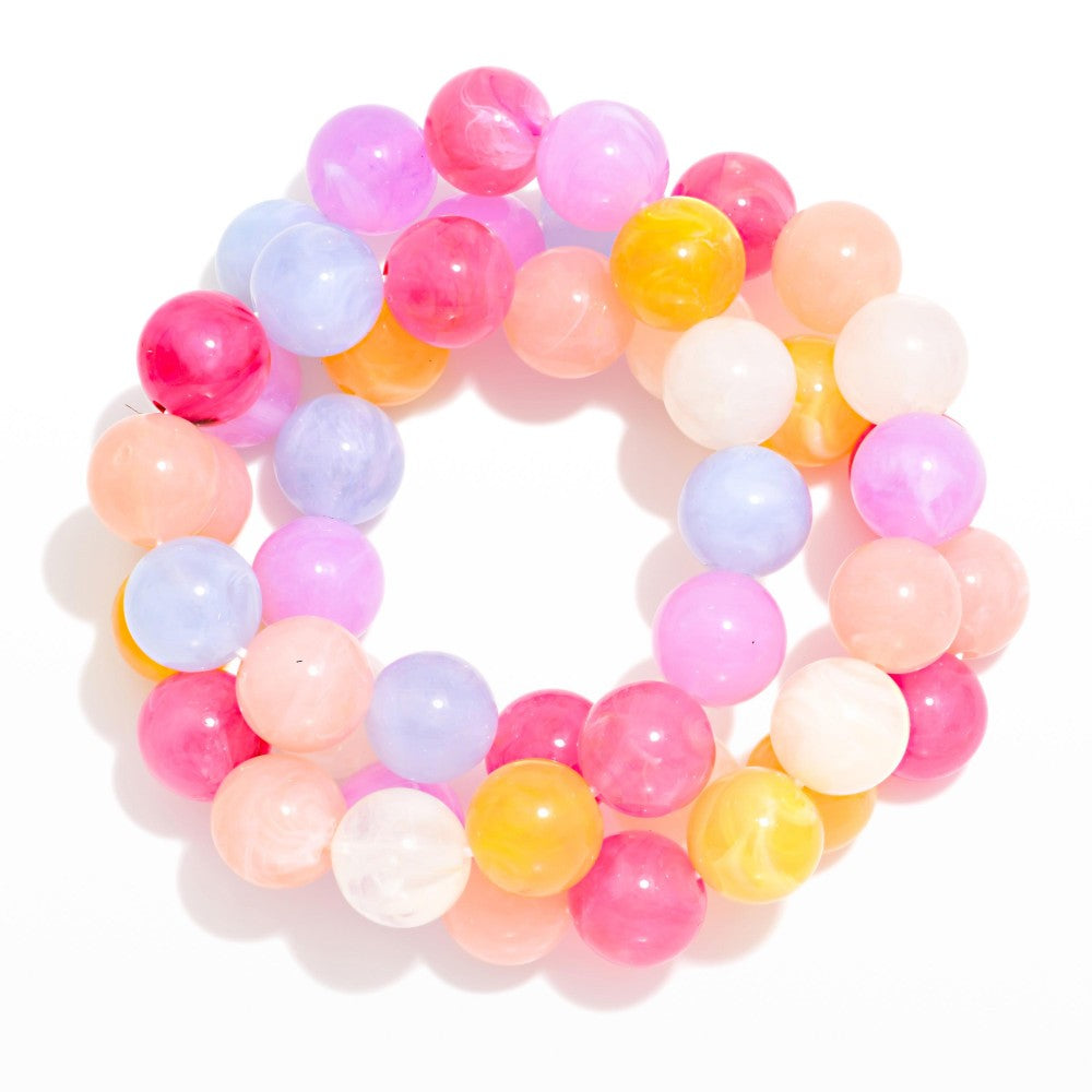 Cotton Candy Skies Beaded Bracelet