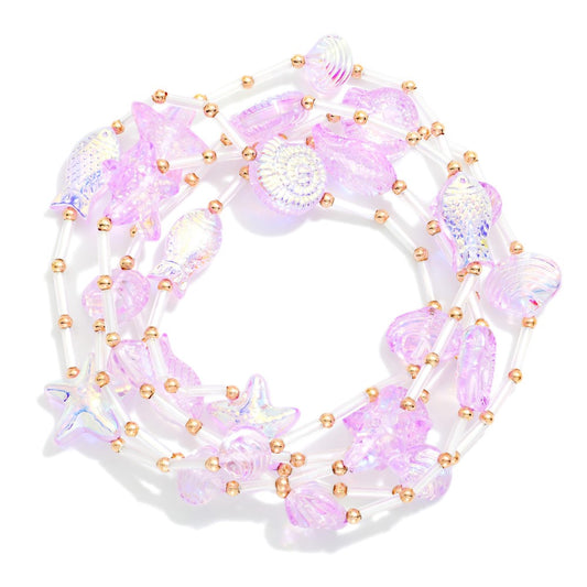 Lavender Beach Beaded Bracelet
