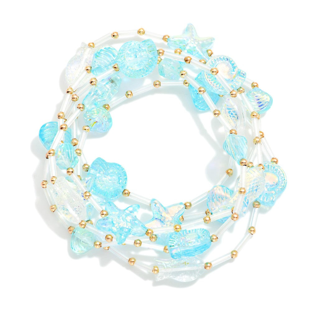 Aqua Beach Beaded Bracelet