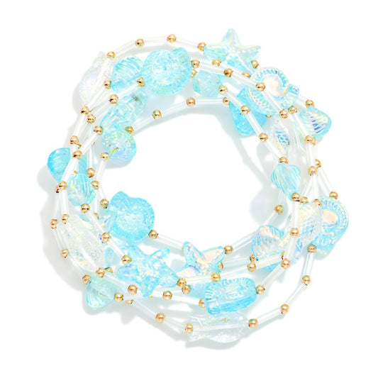 Aqua Beach Beaded Bracelet