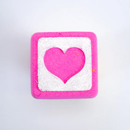 Heart Block Symbol Bath Bomb - Pink