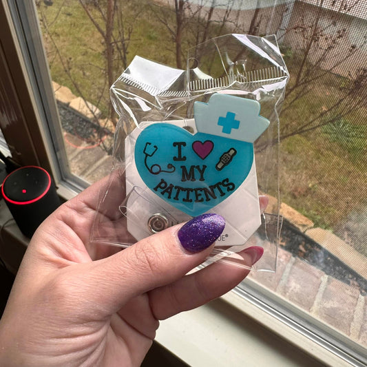 I love my patients Badge Reel