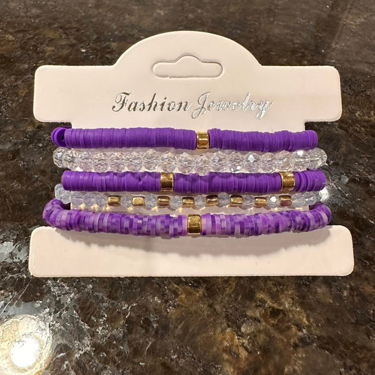Everyday Bracelet Stacks - Purple Glam