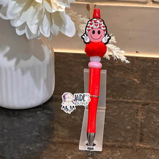 Smiley Peace Fluff Pen