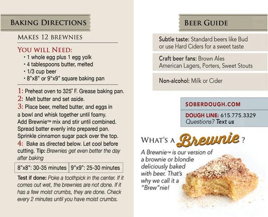 Soberdough Snickerdoodle Brewnies