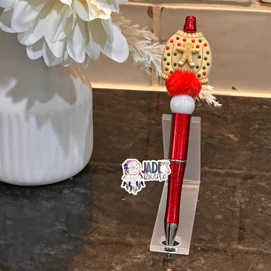 Beige Gingerbread Sweater Pen
