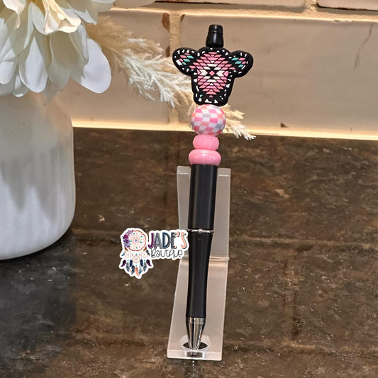 Ollie Pink Aztec Cow Pen