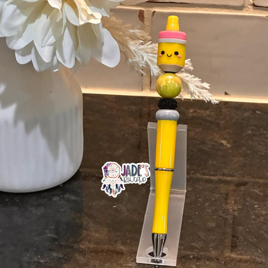 3D Yellow Pencil Pen