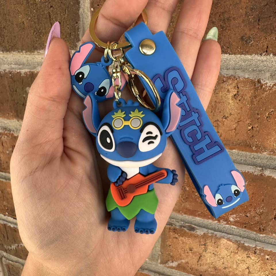 Blue Guy - Guitar Keychain