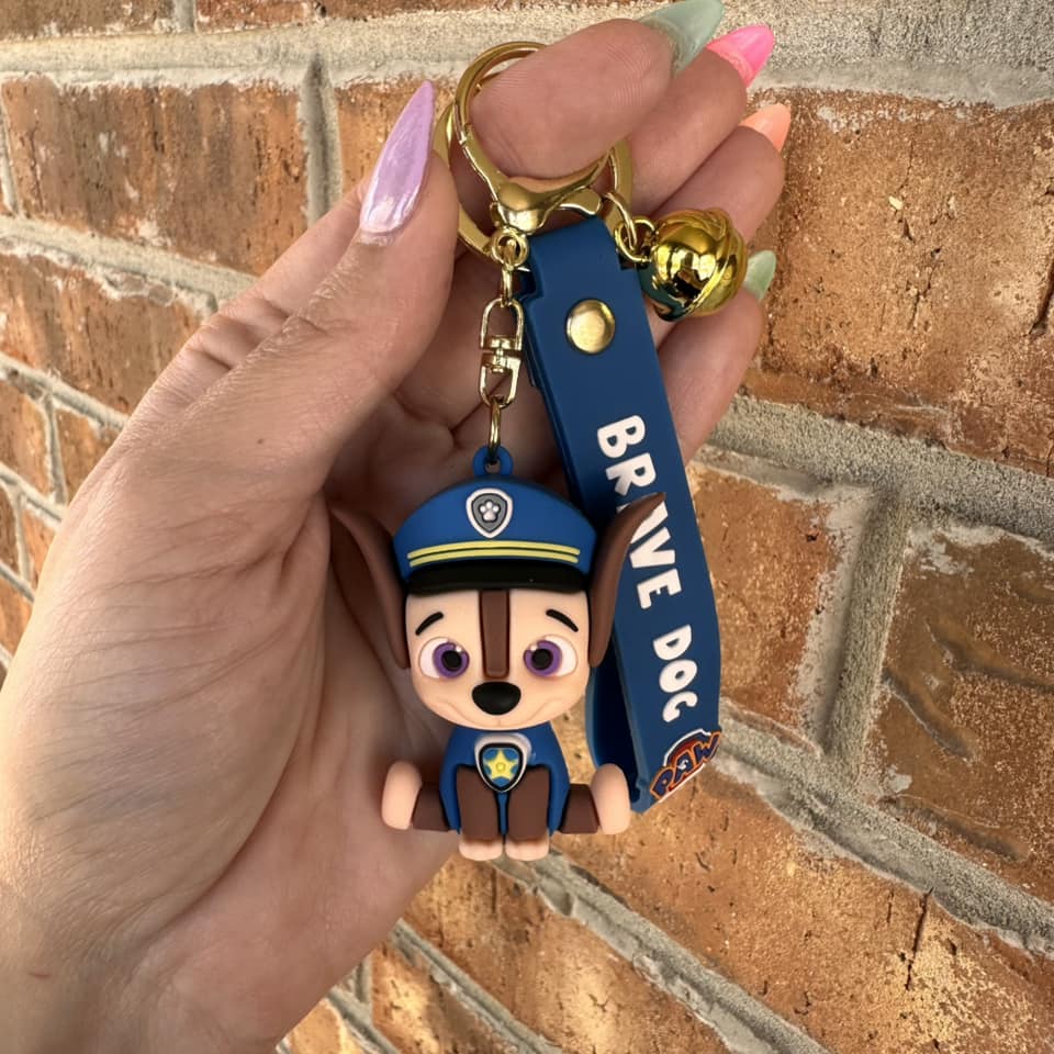 Blue Paw Pup Keychain