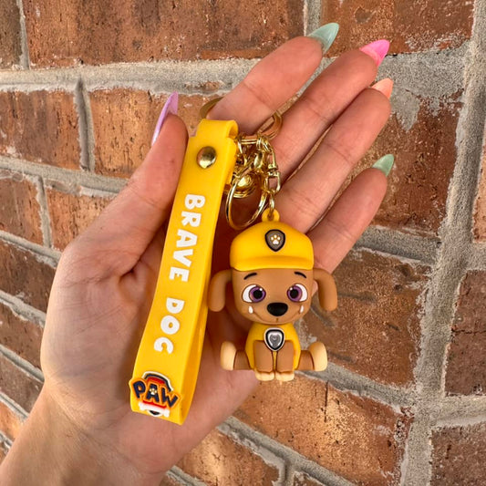 Yellow/Tan Paw Pup Keychain