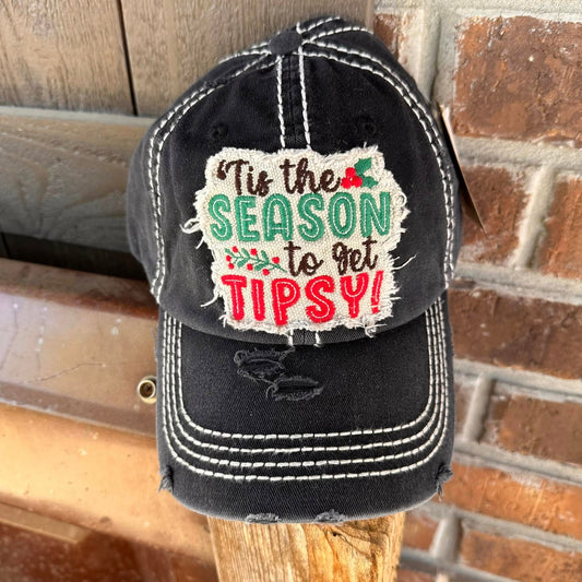 Distressed Charcoal Tis The Season To Get Dipsy Baseball Cap