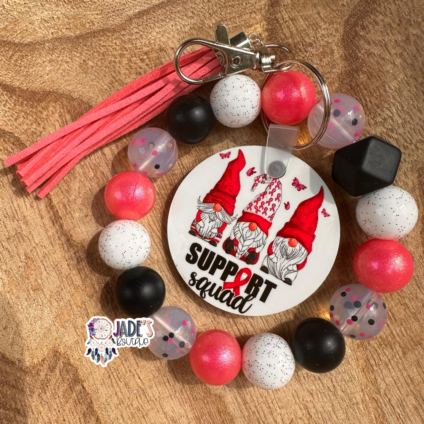 Support Squad Keychain Bracelet
