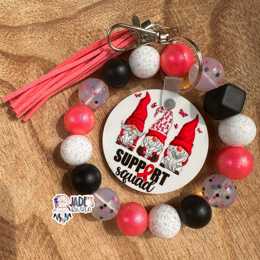 Support Squad Keychain Bracelet