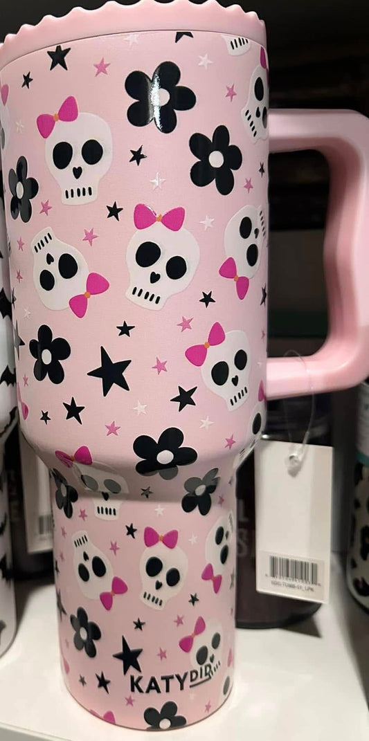 Pink Skull 40oz Tumbler