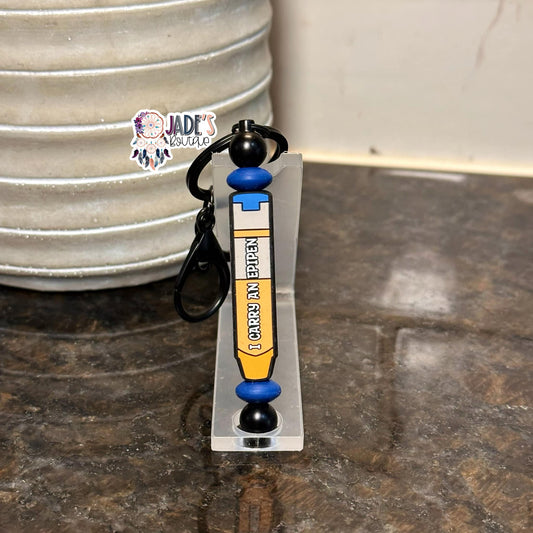 I Carry An Epipen Custom Keychain