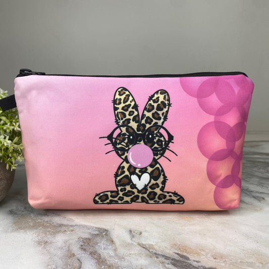 Leopard Bubblegum Bunny Pouch