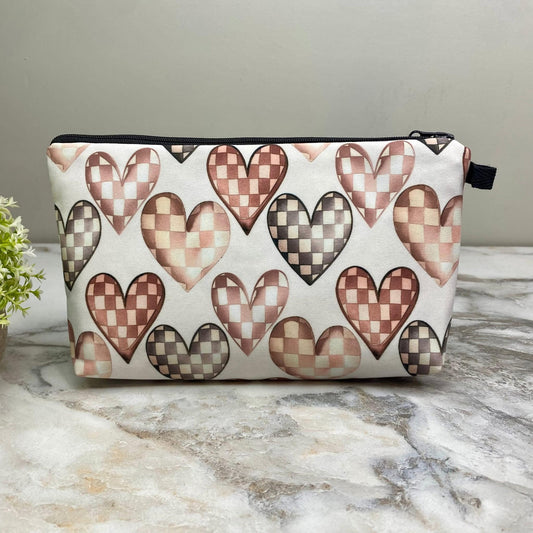 Checkered Hearts Pouch