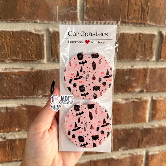 Ceramic Car Coasters - Spell