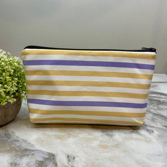 Purple & Mustard Stripe Pouch