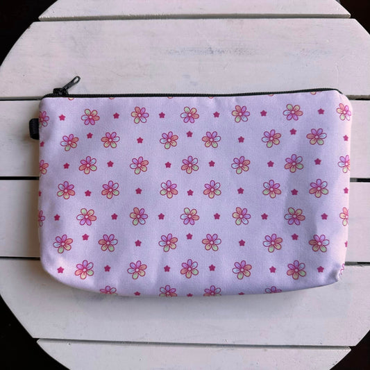 Dainty Pink Floral Pouch