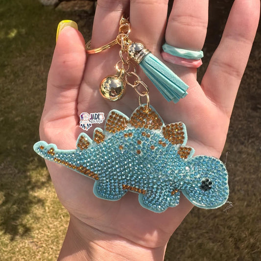 Dinosaur Rhinestone Keychain/Bag Charm