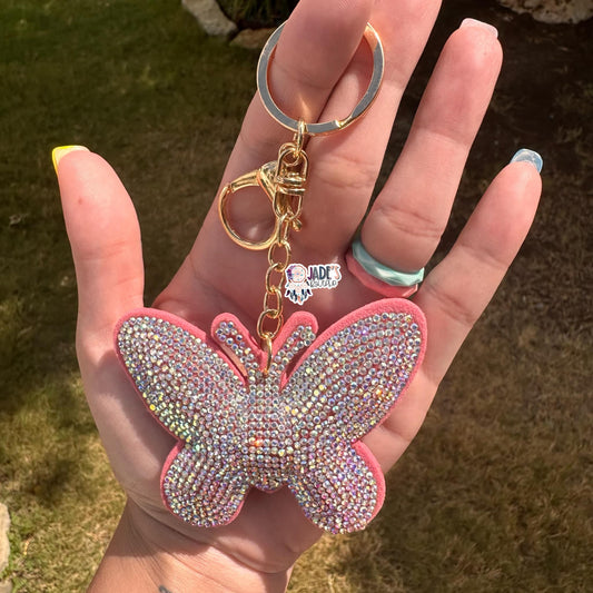 Butterfly Rhinestone Keychain/Bag Charm