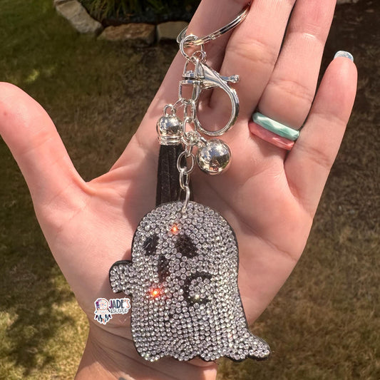 Ghost Rhinestone Keychain/Bag Charm
