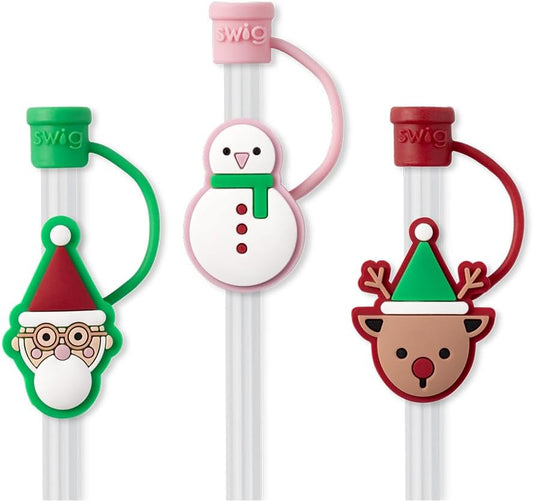 Christmas Crew Reusable Straw Toppers