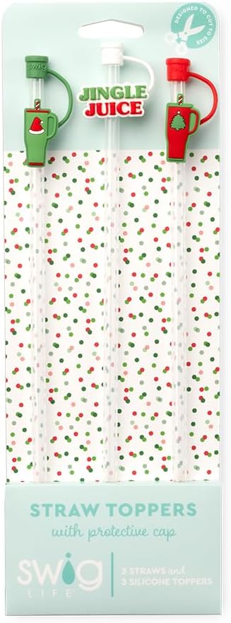 Mega Mug Christmas Reusable Straw Toppers