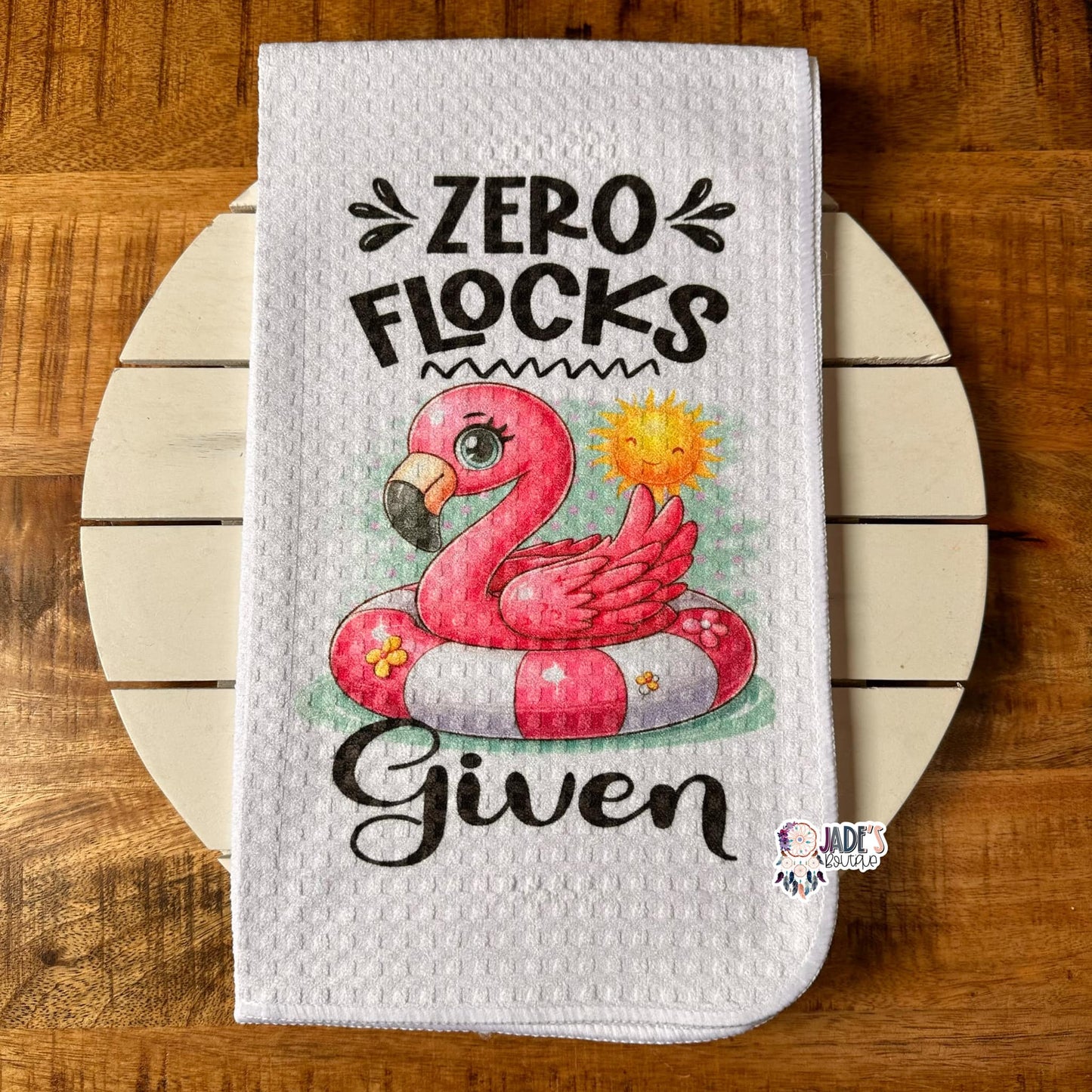 Zero Flocks Given Tea Towel