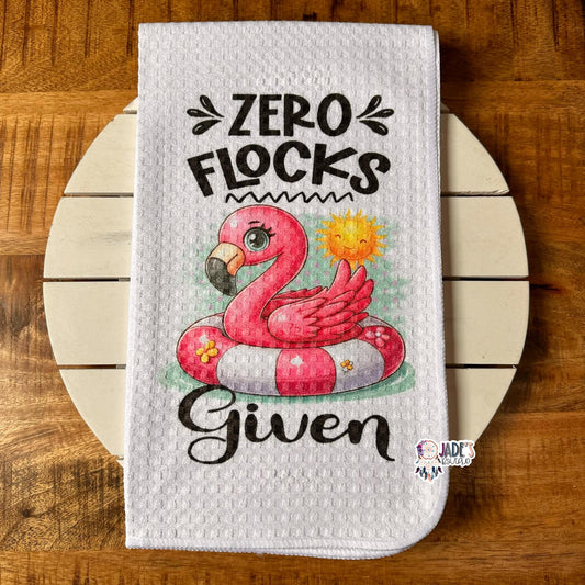 Zero Flocks Given Tea Towel