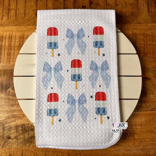 Bow Popsicle Tea Towel