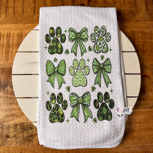 Paw Bow #2 Tea Towel