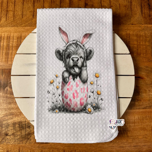 Cow Egg Tea Towel