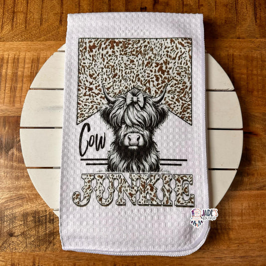 Cow Junkie Tea Towel