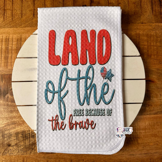 Americana Land of Free Tea Towel