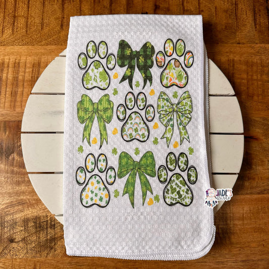 Paw Bow Tea Towel