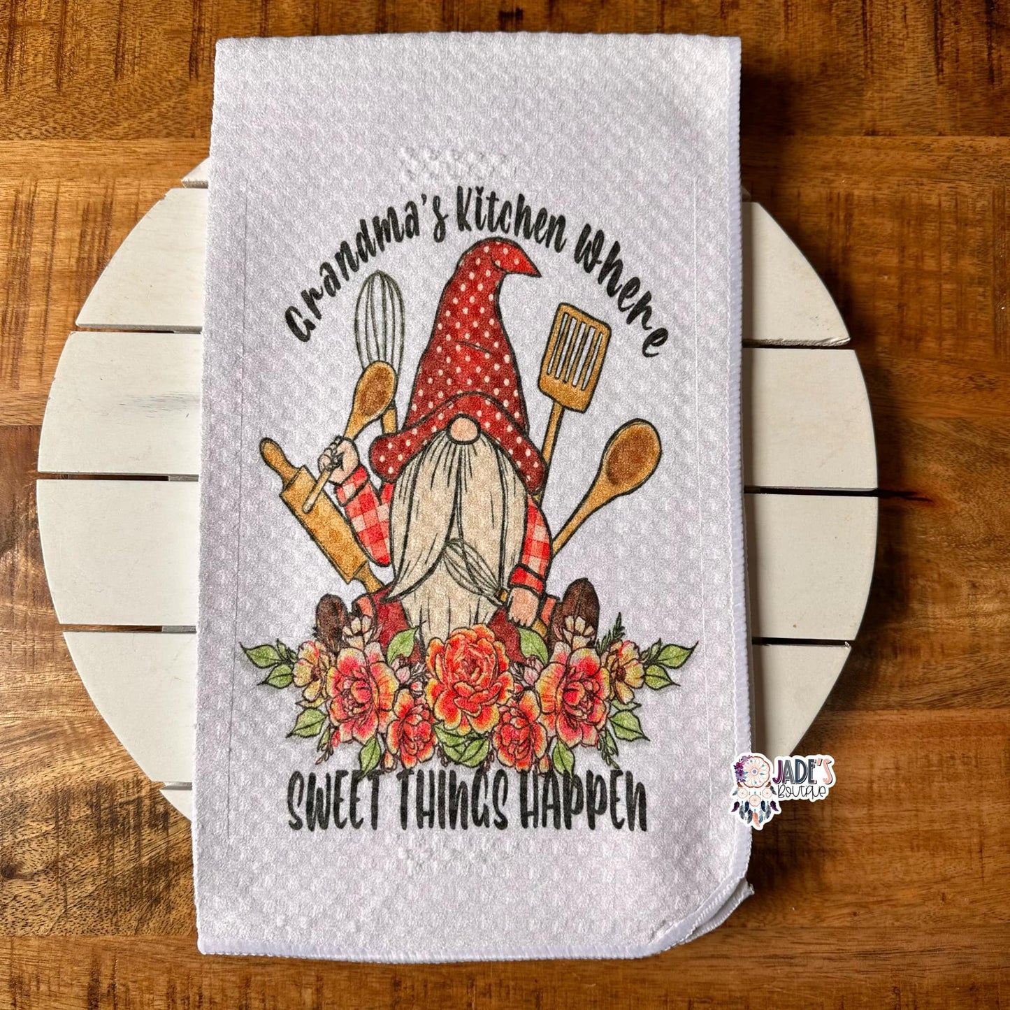 Grandma's Kitchen Where Sweet Things Happen Tea Towel