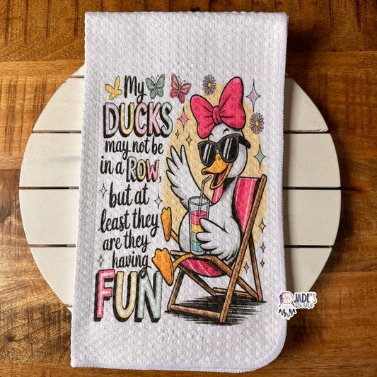 My Ducks....Tea Towel