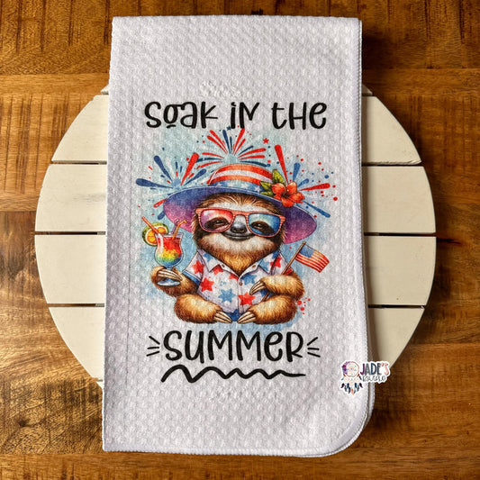Soak In The Summer Tea Towel